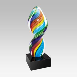 Rainbow Twirl Art Glass