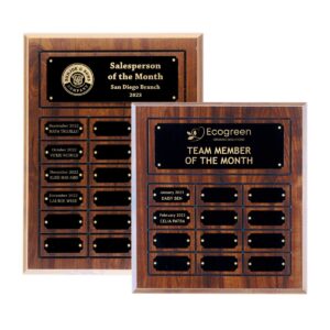 Cherry Finish Perpetual Plaque