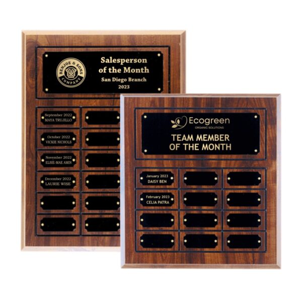 Cherry Finish Perpetual Plaque