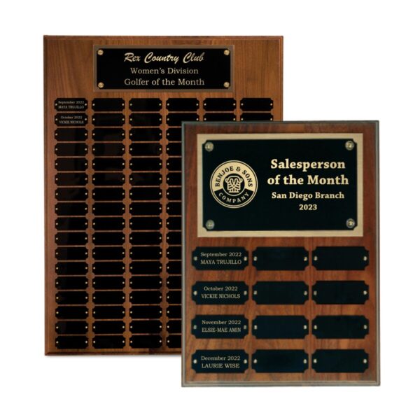 Genuine Walnut Perpetual Plaque