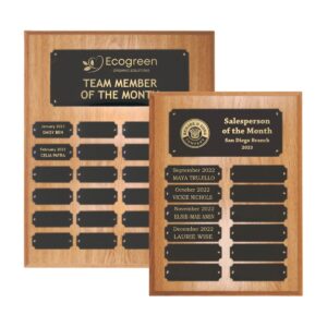 Oak Finish Perpetual Plaque
