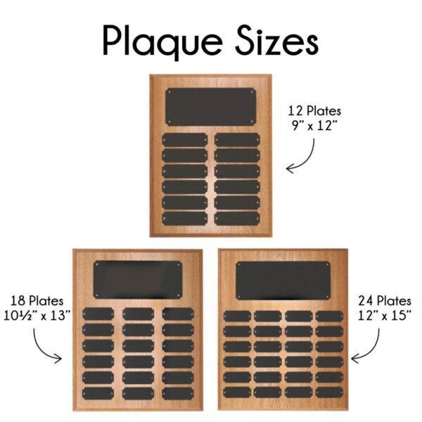 Oak Finish Perpetual Plaque - Image 2