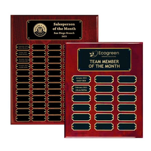 Rosewood Piano Finish Perpetual Plaque