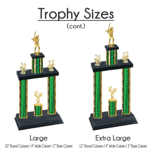 Custom Insert Figure Two-Tier Wide Column Trophy - Image 3