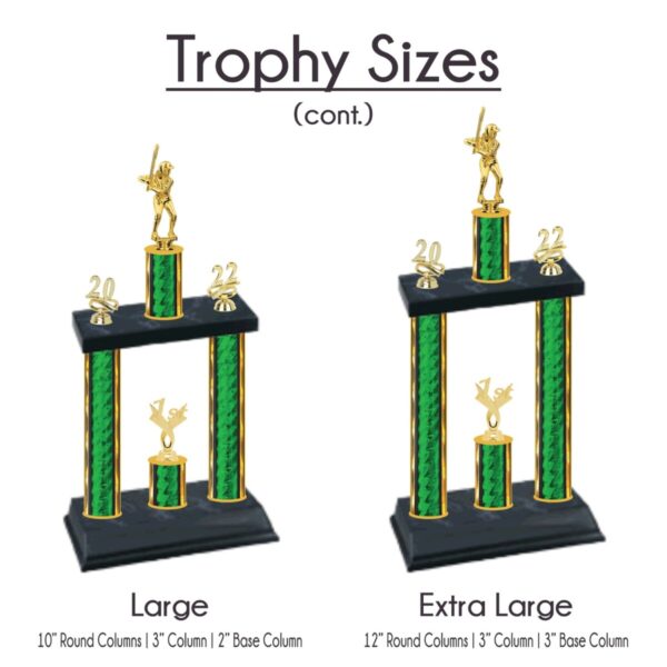 Custom Insert Figure Two-Tier Round Column Trophy - Image 3