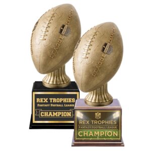 Gold Emblem Style Fantasy Football League Perpetual Trophy