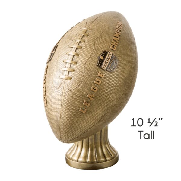 Gold Emblem Style Fantasy Football League Perpetual Trophy - Image 2