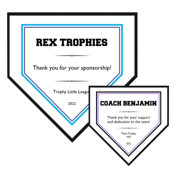 Home Plate Plaque with NO Logo
