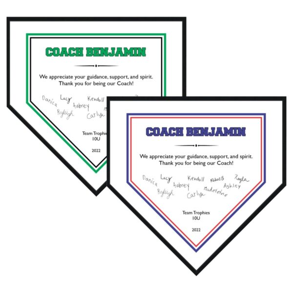 Home Plate Plaque with Signatures