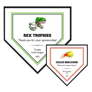 Home Plate Plaque with Logo