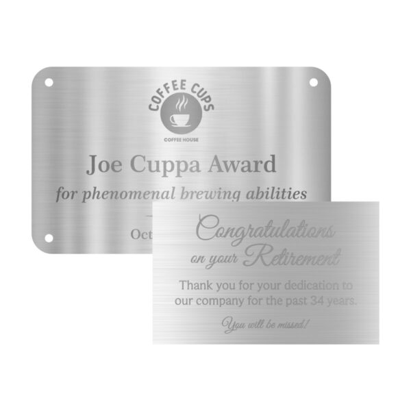 Diamond-Engraved Aluminum Plates