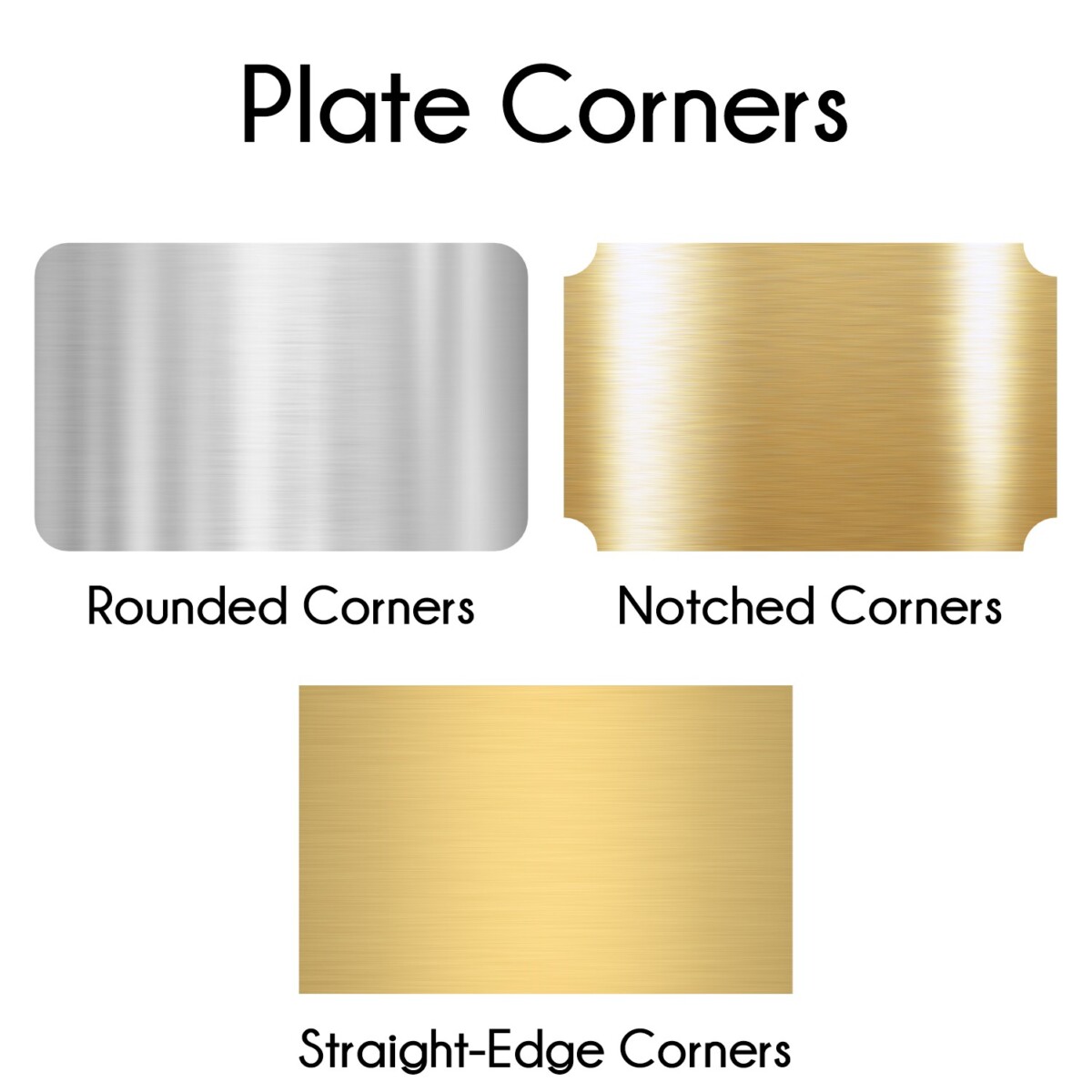 Engraved Brushed Gold Aluminum Plate