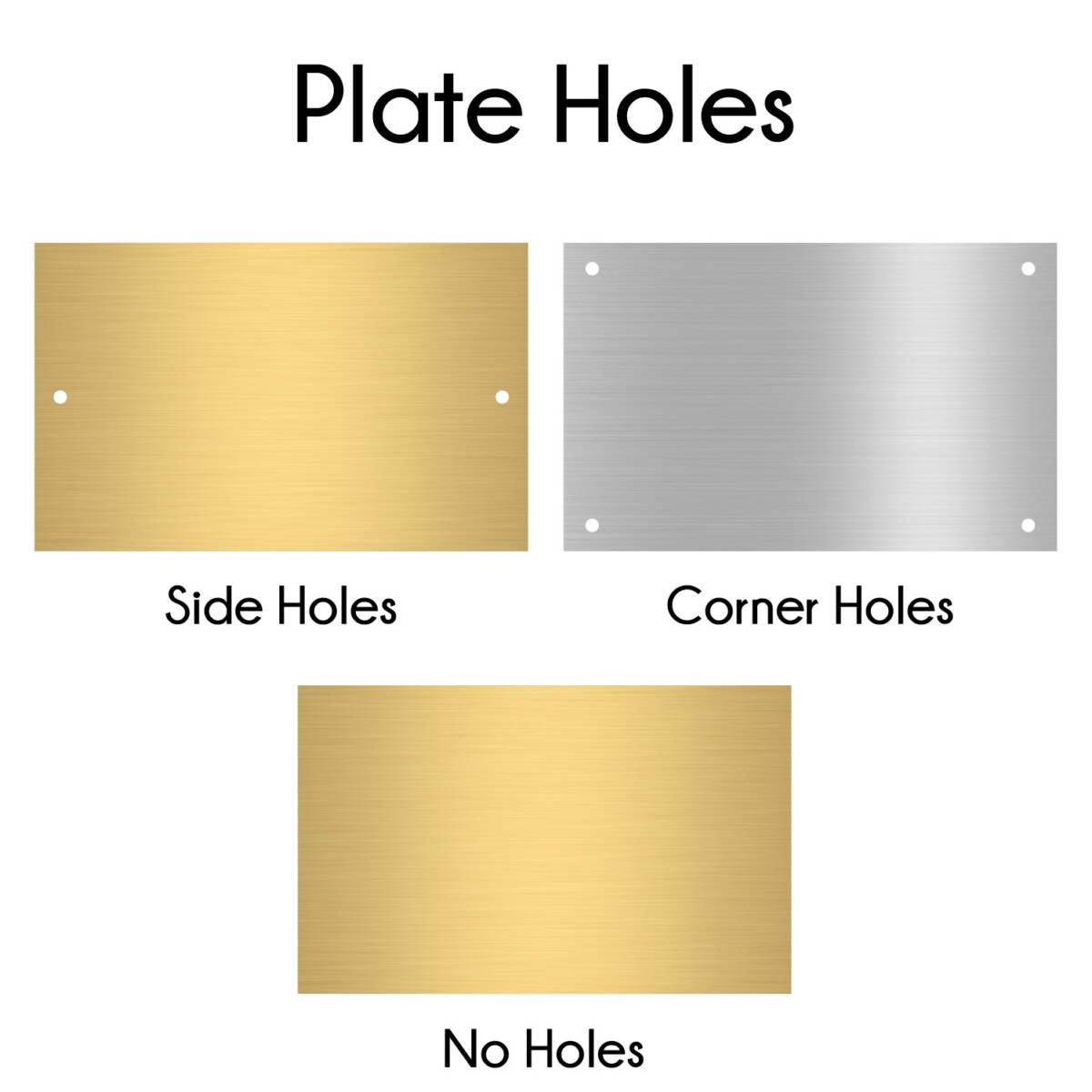 Engraved Brushed Gold Aluminum Plate