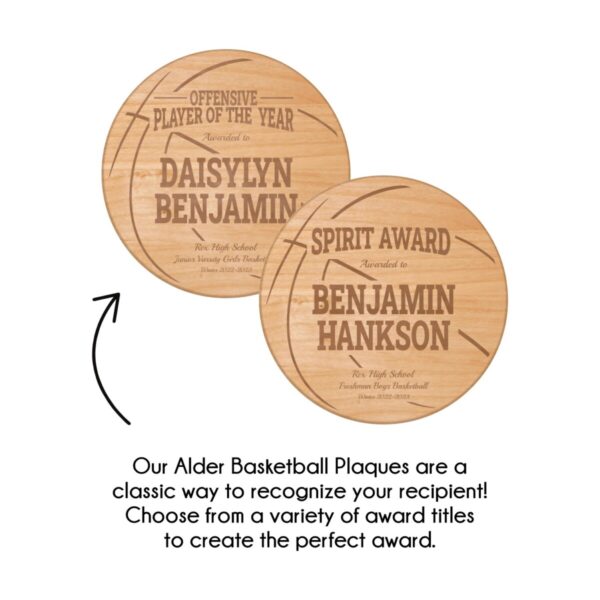 Alder Basketball Plaque - Image 4