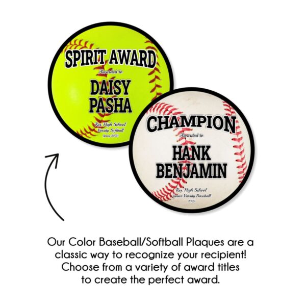 Color Baseball/Softball Plaque - Image 4
