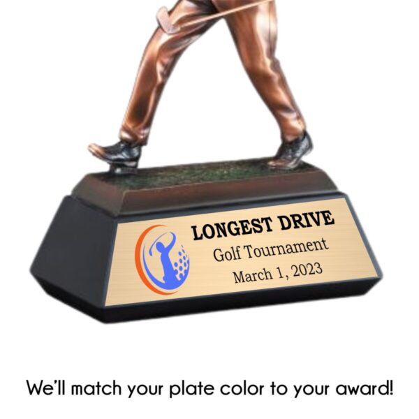 Copper Golfer Resin Award - Image 4