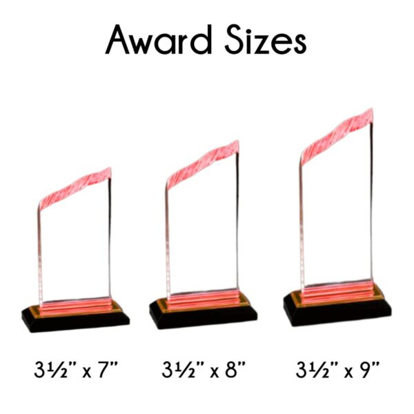 Chisel Top Acrylic Award - Image 3