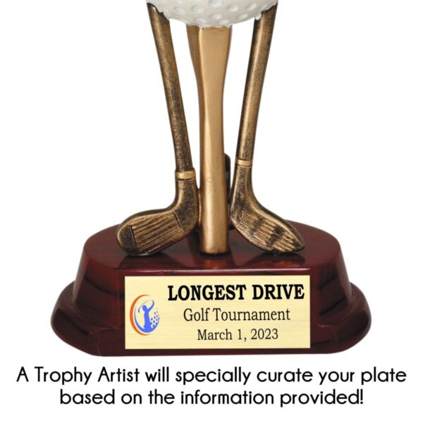 Golf Ball on Clubs Resin Award - Image 3