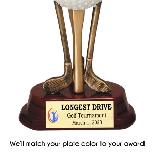 Golf Ball on Clubs Resin Award - Image 4