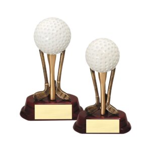 Golf Ball on Clubs Resin Award