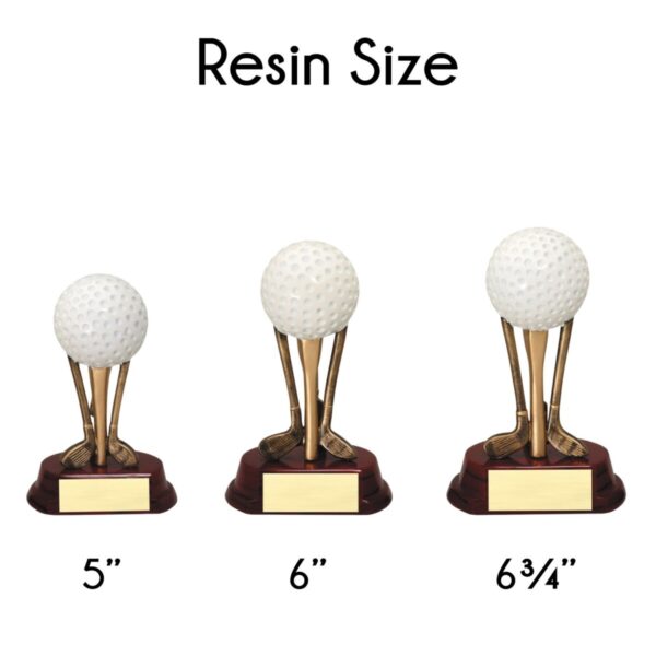 Golf Ball on Clubs Resin Award - Image 2