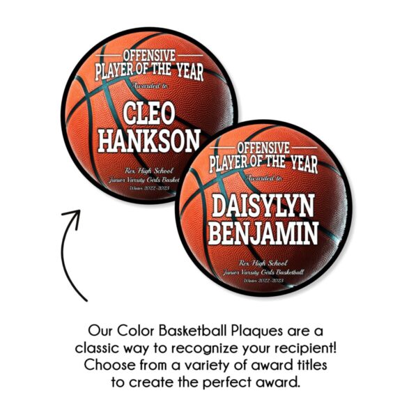 Color Basketball Plaque - Image 4