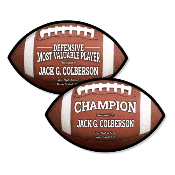Color Football Plaque