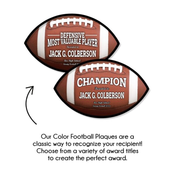Color Football Plaque - Image 4