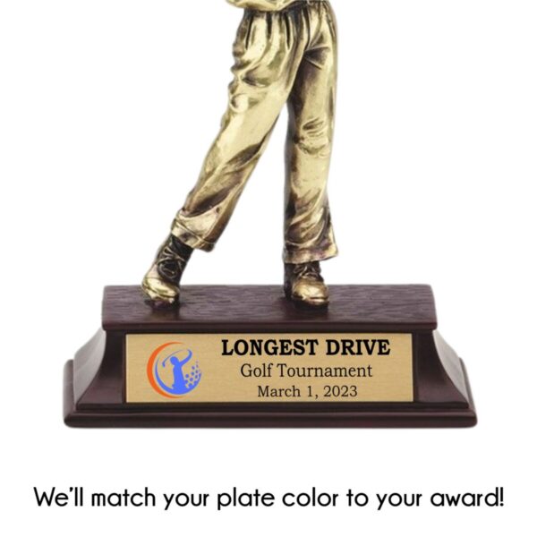 Gold Golfer Resin Award - Image 5