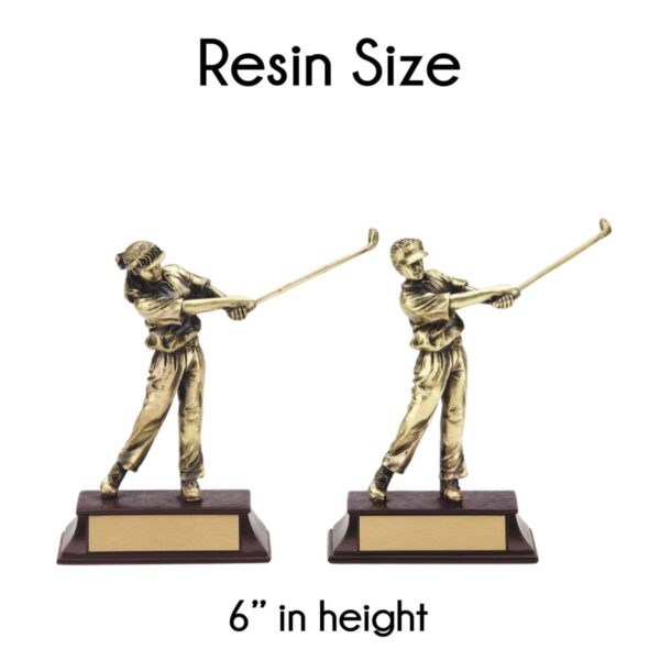 Gold Golfer Resin Award - Image 2
