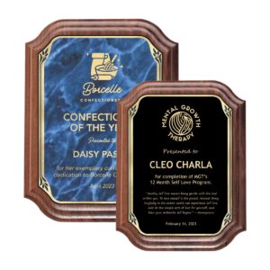 Heritage Notched Solid Walnut Plaque