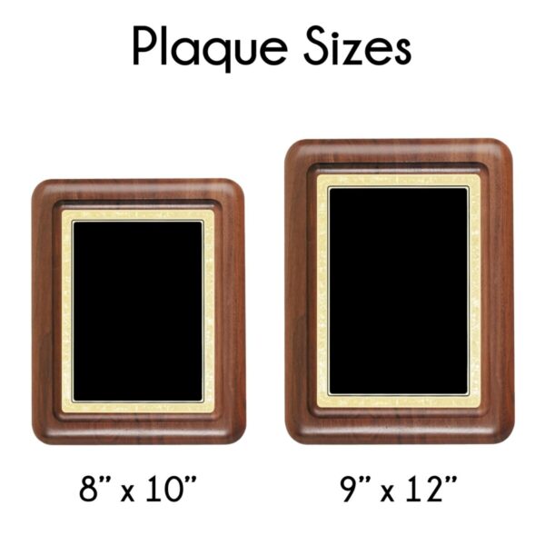 Heritage Rounded Solid Walnut Plaque - Image 2