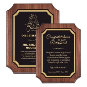 Notched Solid Walnut Plaque