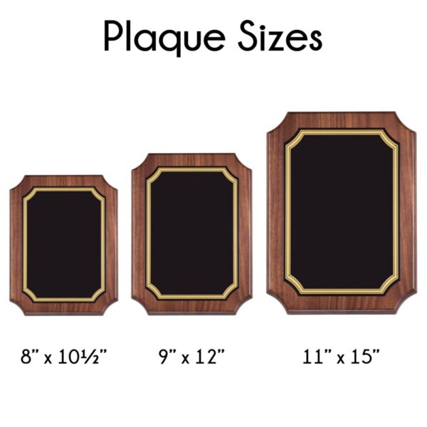 Notched Solid Walnut Plaque - Image 2