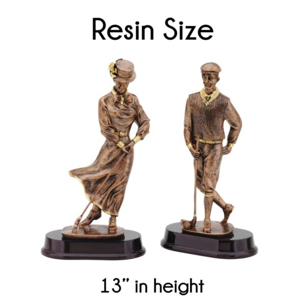Old-Fashion Golfer Resin Award - Image 2