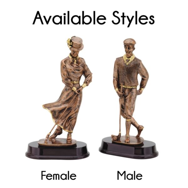 Old-Fashion Golfer Resin Award - Image 3