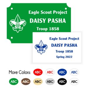 Eagle Scout Project Plate - Plastic Side Logo Style