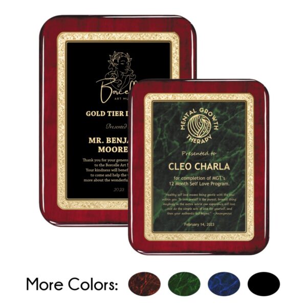 Rounded Rosewood Plaque