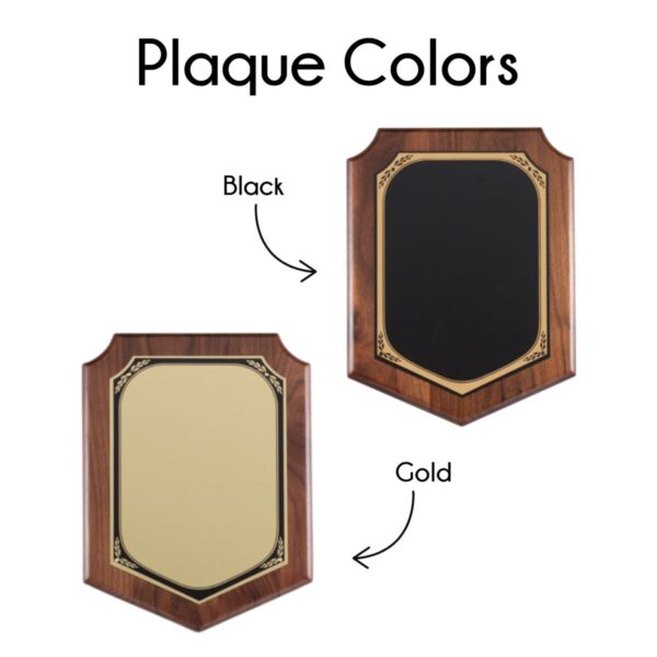 Shield Solid Walnut Plaque - Image 3