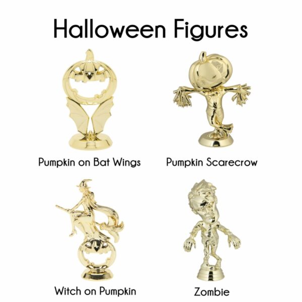 Halloween Character on Column with Trim Trophy - Image 2