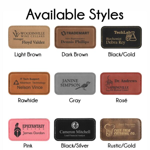 Leatherette Name Badges - Image 5