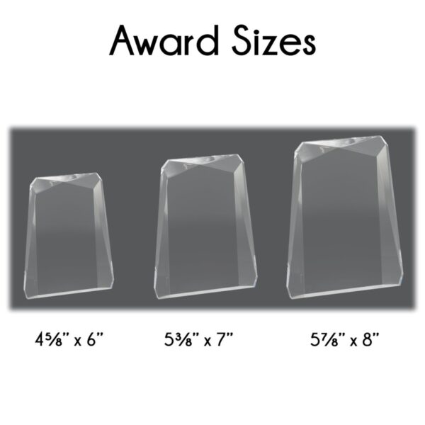 Beveled Rectangle Acrylic Award - Image 3
