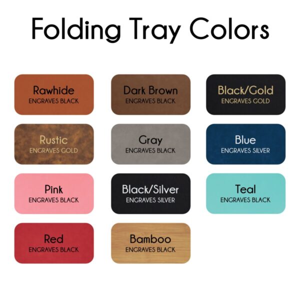 Leatherette Folding Trays - Image 5