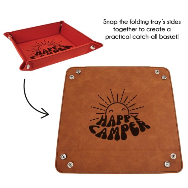 Leatherette Folding Trays - Image 3