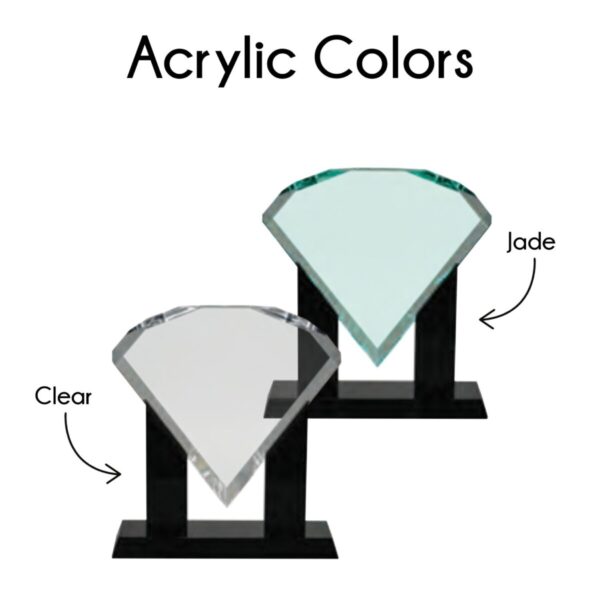 Diamond on Black Base Acrylic Award - Image 4