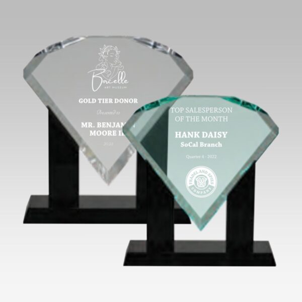 Diamond on Black Base Acrylic Award