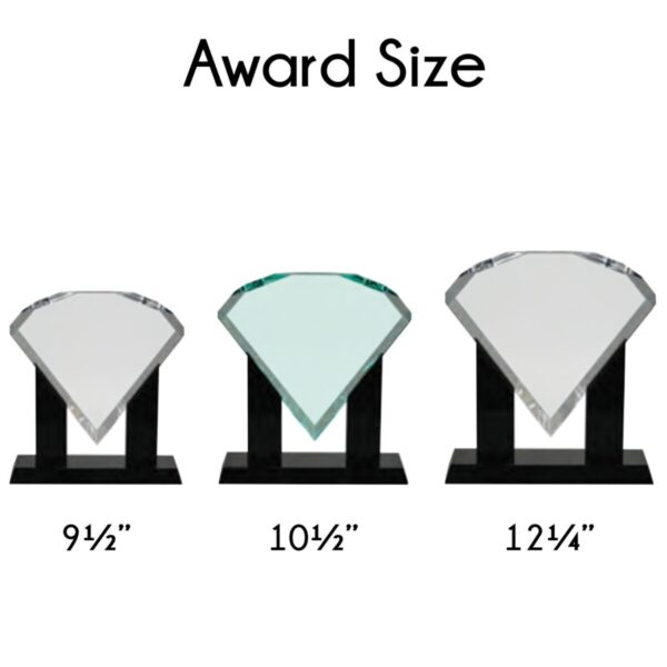 Diamond on Black Base Acrylic Award - Image 3
