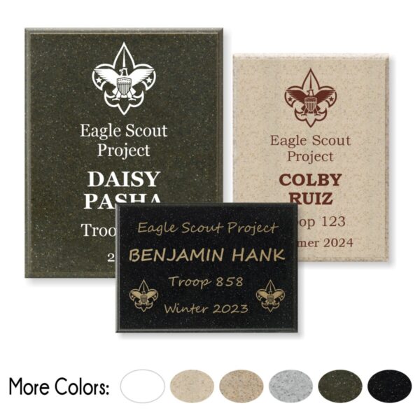 AcrylaStone Eagle Scout Project Plaque