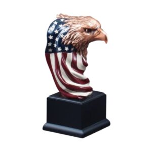 American Flag Eagle Head Resin Award