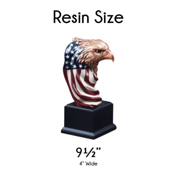 American Flag Eagle Head Resin Award - Image 2